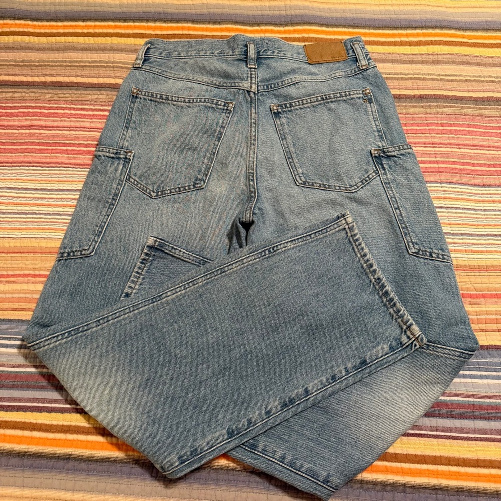 Madewell Carpenter Jeans Light Wash Denim Button Fly Women